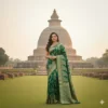 d Pure Cotton Tanchoi Silk Saree – A Blend of Comfort, Art & Royal Elegance